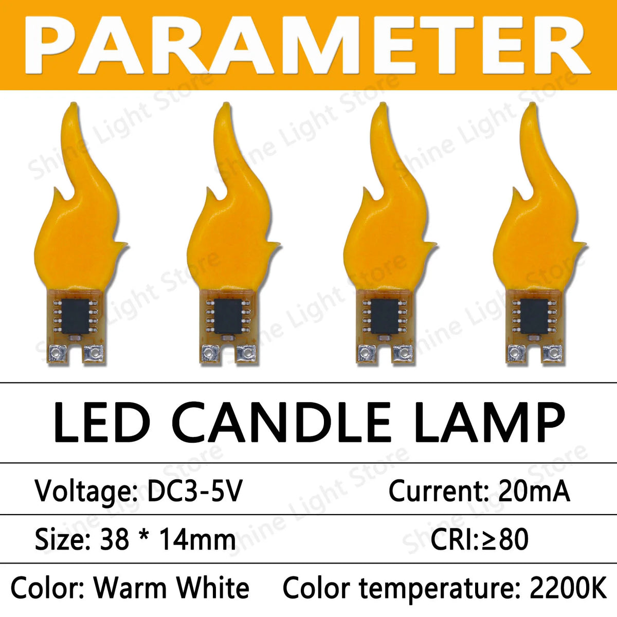 lampe led flamme stylisée orange moderne décoration anniversaire restaurant camping