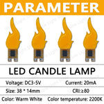 lampe led flamme stylisée orange moderne décoration anniversaire restaurant camping