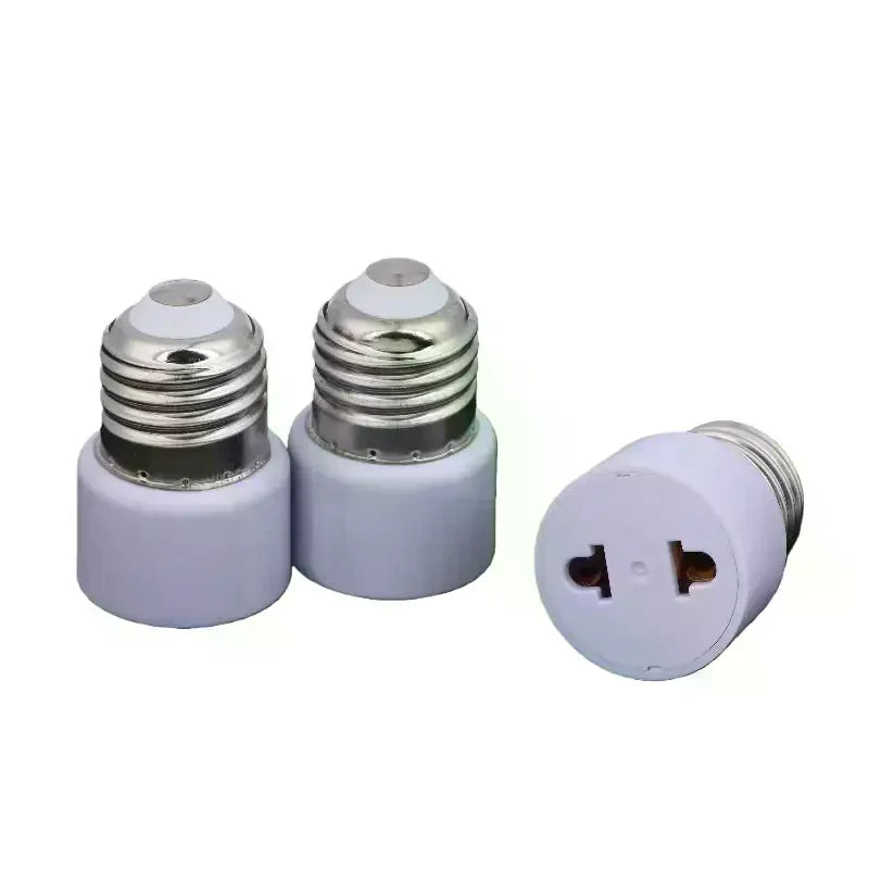 adaptateur prise électrique moderne douille e27 blanc métal lisse bricolage accessoire fixe ampoule support
