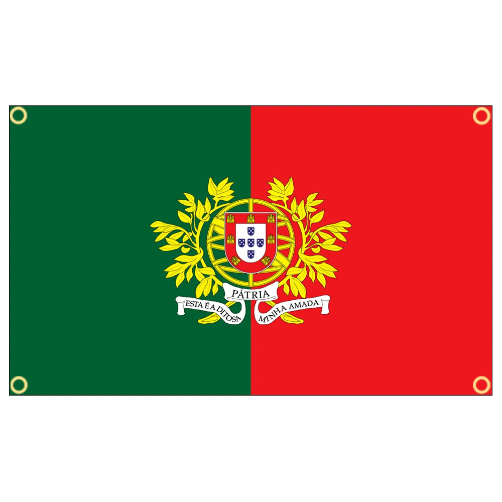 drapeau portugal super tex polyester vert rouge emblème classique décoration 120x180cm