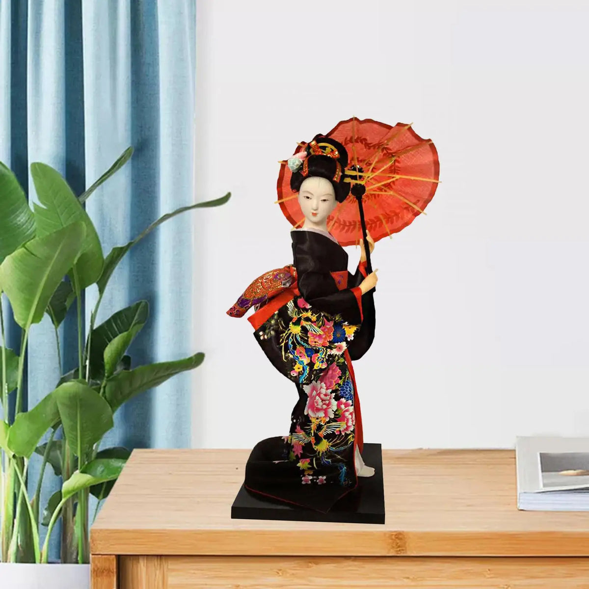 poupées geisha japonaises traditionnelles figurines ethniques résine décoratives accessoires traditionnels or broderies floraux