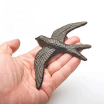 décoration murale oiseau hirondelle fonte rustique vintage statuaire extérieur