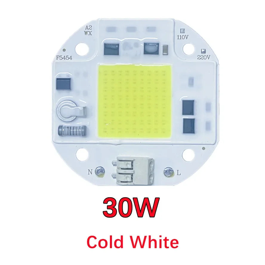 chip led cob 20w 30w 50w blanc blanc chaud connecteurs électriques circuits imprimés modernes