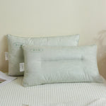 oreiller coton vert clair moderne 30x50cm uni antibactérien lit chambre decoration