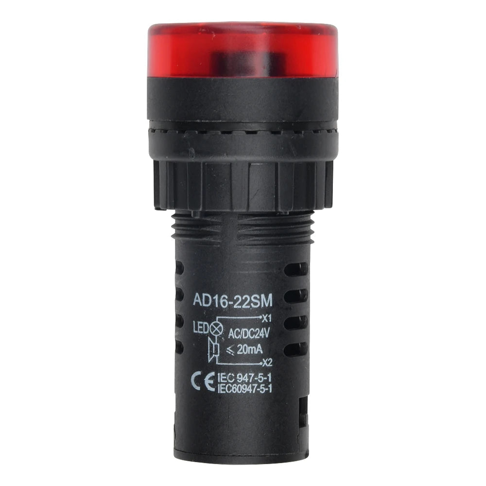 interrupteur led rouge noir rayures concentriques blanc flux lumineux moderne fonctionnel 12v 24v