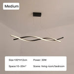 suspension lumineuse moderne pendentif led ondulé blanc doré gris réglable