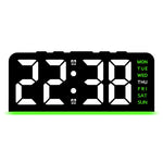 horloge numérique moderne affichage LED couleur noir blanc bleu rose