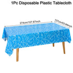 nappe jetable océan motif vagues bleu moderne coquillages bateau bouteille première année festive