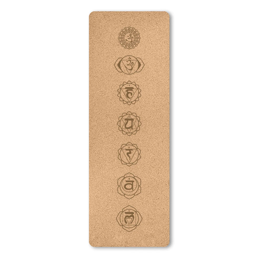 tapis yoga marron mandala om floral ethnique boho chic antidérapant écologique 183x58cm