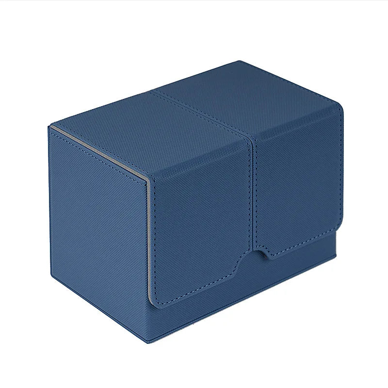 boîte rangement cartes jeu noir rouge texture tissée moderne zippée TOPSON
