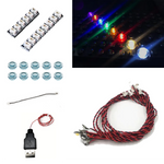 blocs construction lumineux blanc bleu vert rouge adhésif flash slow éclairage usb compatible moderne