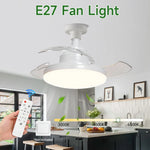 ventilateur moderne lumière led télécommande blanc fixe chambre cuisine decoration