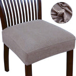 couvre siège chaise tissu carreaux beige moderne antidérapant élasthanne polyester