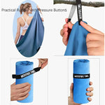 serviette microfibre bleu uni rapide absorption sport moderne elasticité machine laver