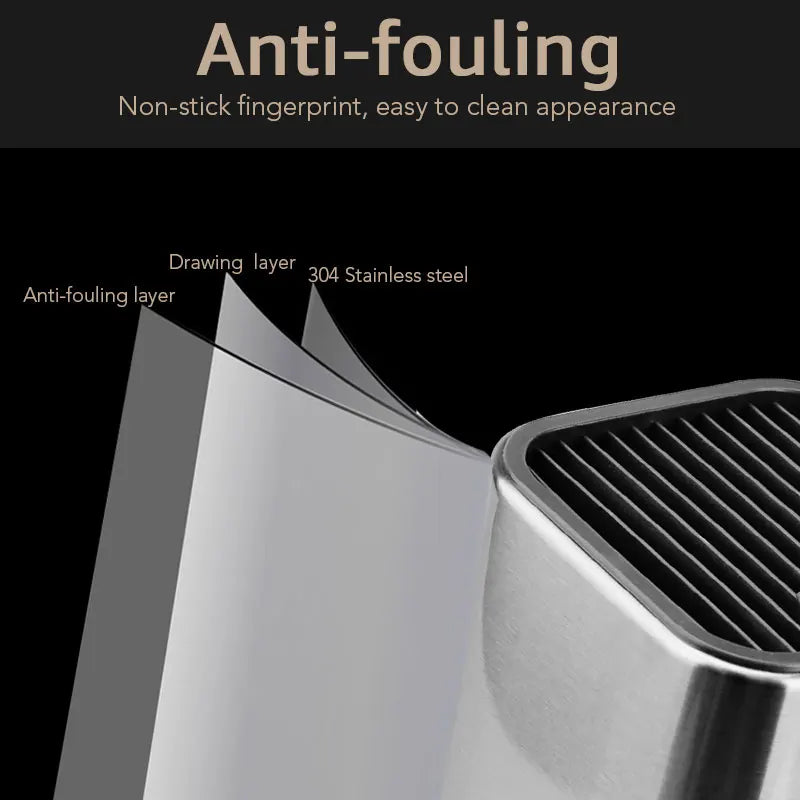 rangement cuisine moderne couteaux ustensiles support vertical spatules écumoire fourchette transparent argENTA Brillant lignes