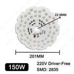 plaque led 200w 150w 100w blanc moderne aluminium driver free
