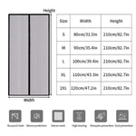 rideau porte magnétique noir blanc maille dense protection anti moustiques sans trous silencieux moderne
