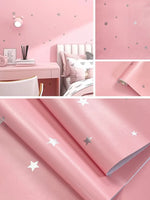 papier peint vinyle autocollant étoiles nuages rose bleu chambre moderne enfant nuages école salon
