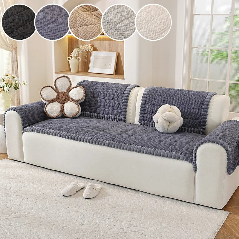 coussin canapé moderne gris noir tissu motifs géométriques antidérapant contemporain