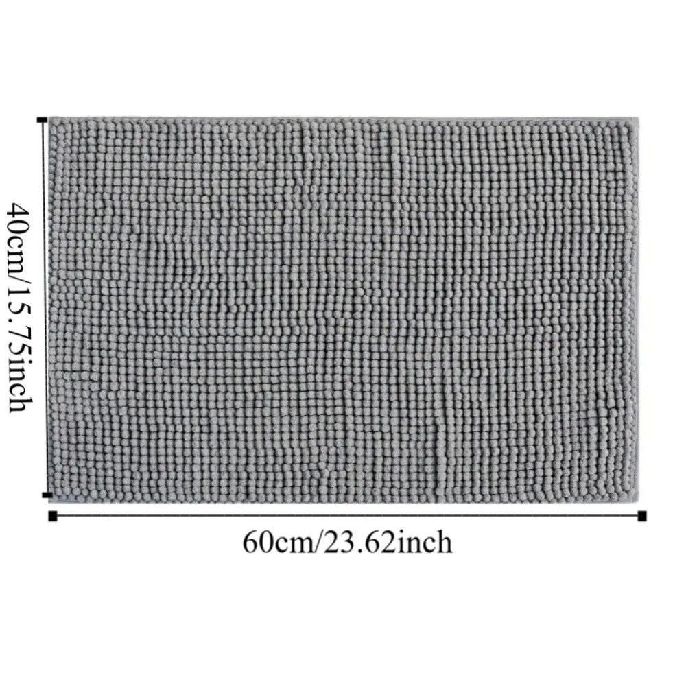 tapis bain moderne beige bleu clair gris antidérapant texture bouclée absorbant sol