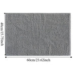 tapis bain moderne beige bleu clair gris antidérapant texture bouclée absorbant sol