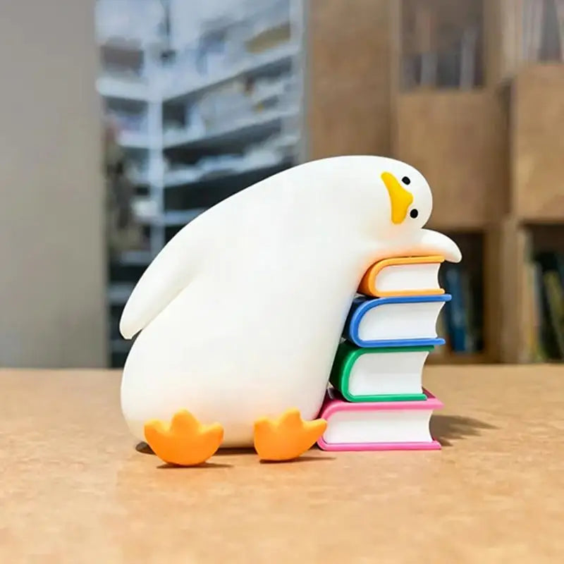 décoration oiseau canard blanc orange moderne adhésif chambre étudiant étagère