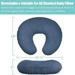 coussin portage bébé gris clair bleu marine points ronds ultra doux confortable