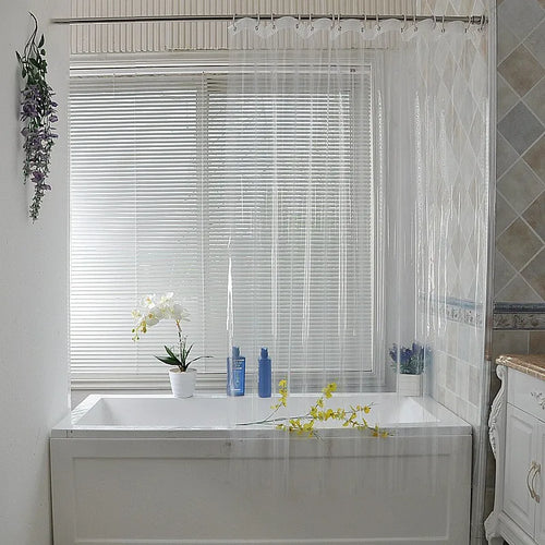 rideau douche transparent moderne aimants salle bain étanche résistant