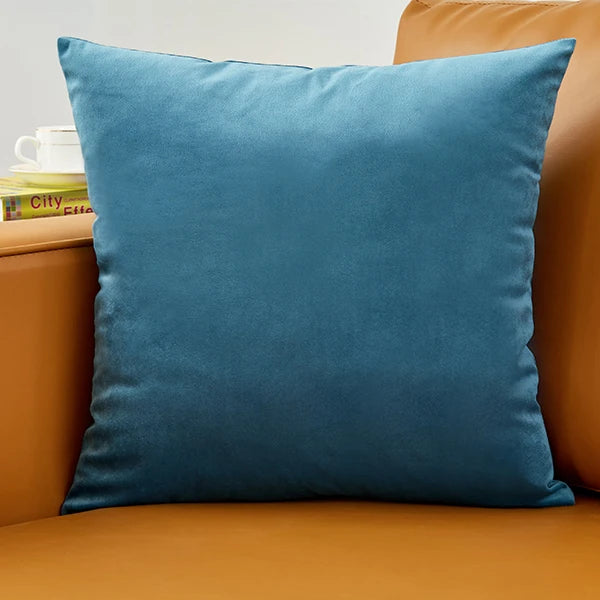 housses velours coussins decoratifs jaunes modernes salon chambre 45x45cm