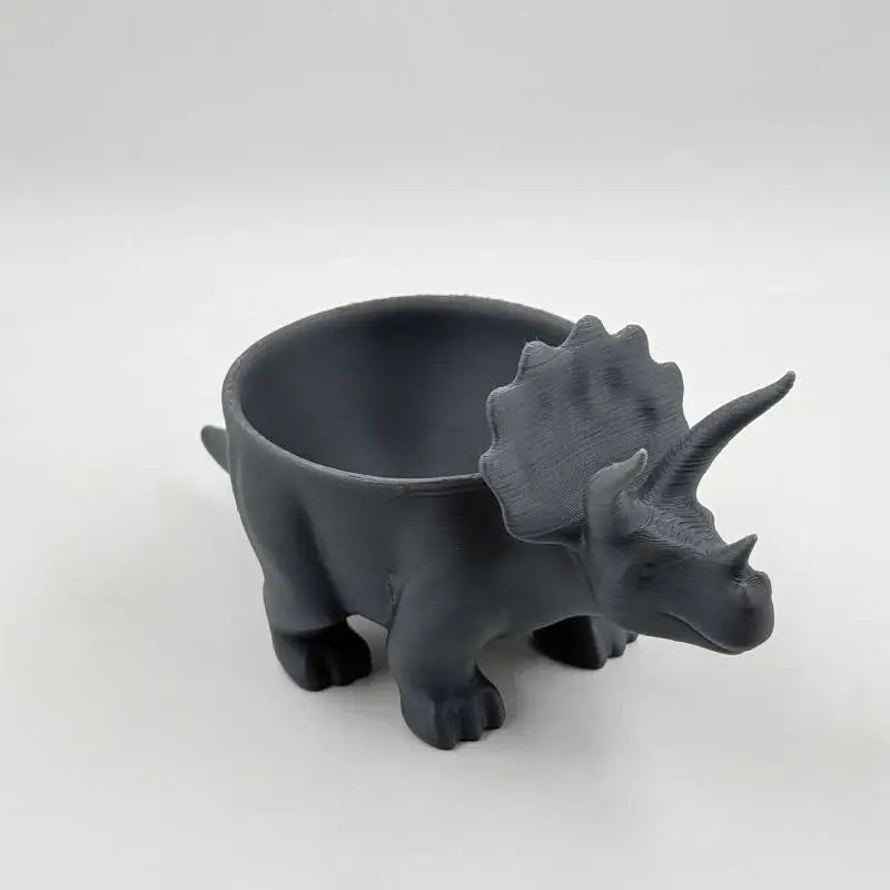 cache pot forme dinosaure gris sculpté relief créatif plante opacité décoration multifonctionnelle
