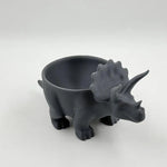 cache pot forme dinosaure gris sculpté relief créatif plante opacité décoration multifonctionnelle