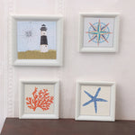tableaux decoratifs marin rose mer etoile phare rose vents deco plage petits blancs