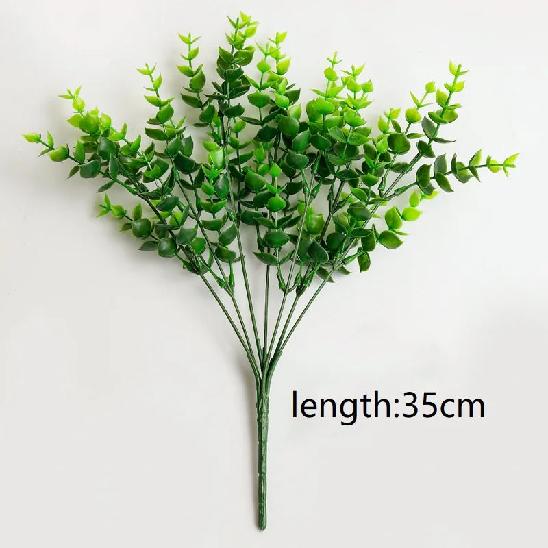 feuilles eucalyptus vertes artificielles plantes plastique decoration maison exterieur branche rustique 35cmSuspensionsMetalliques PotsTerreCuite JardiniereBois
