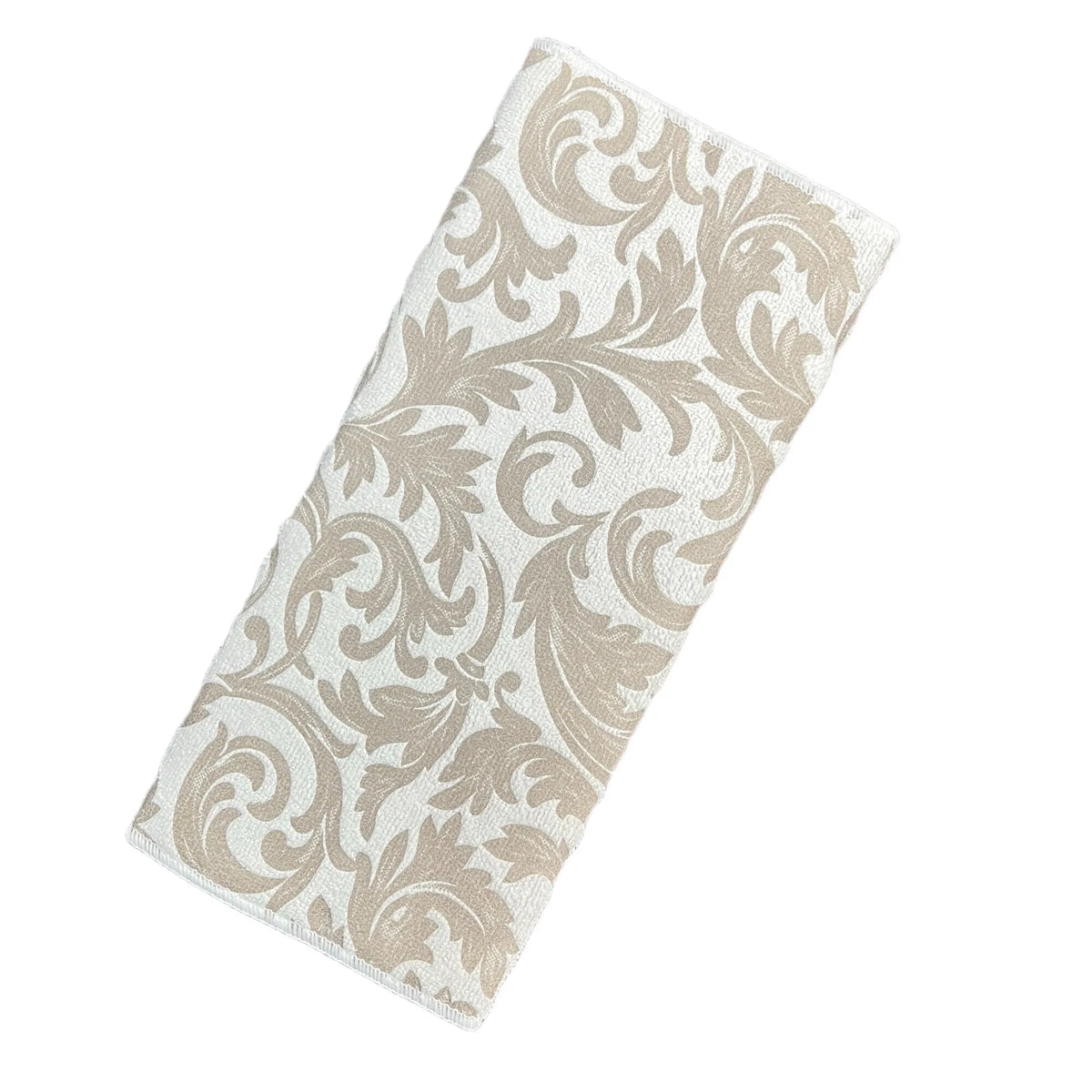 tapis cuisine absorbant rapide floral moderne polyestère bleu clair gris marron