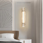 lampe murale moderne dorée transparente éclairage chambre salon led autonome flux lumineux élevé