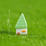 miniatures maison toits tuiles détails architecturaux vent mill tours blanches bleues