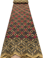 tissu brodé géométrique bleu clair noir vert rouge rose violet ajouré cérémonie mariage femme