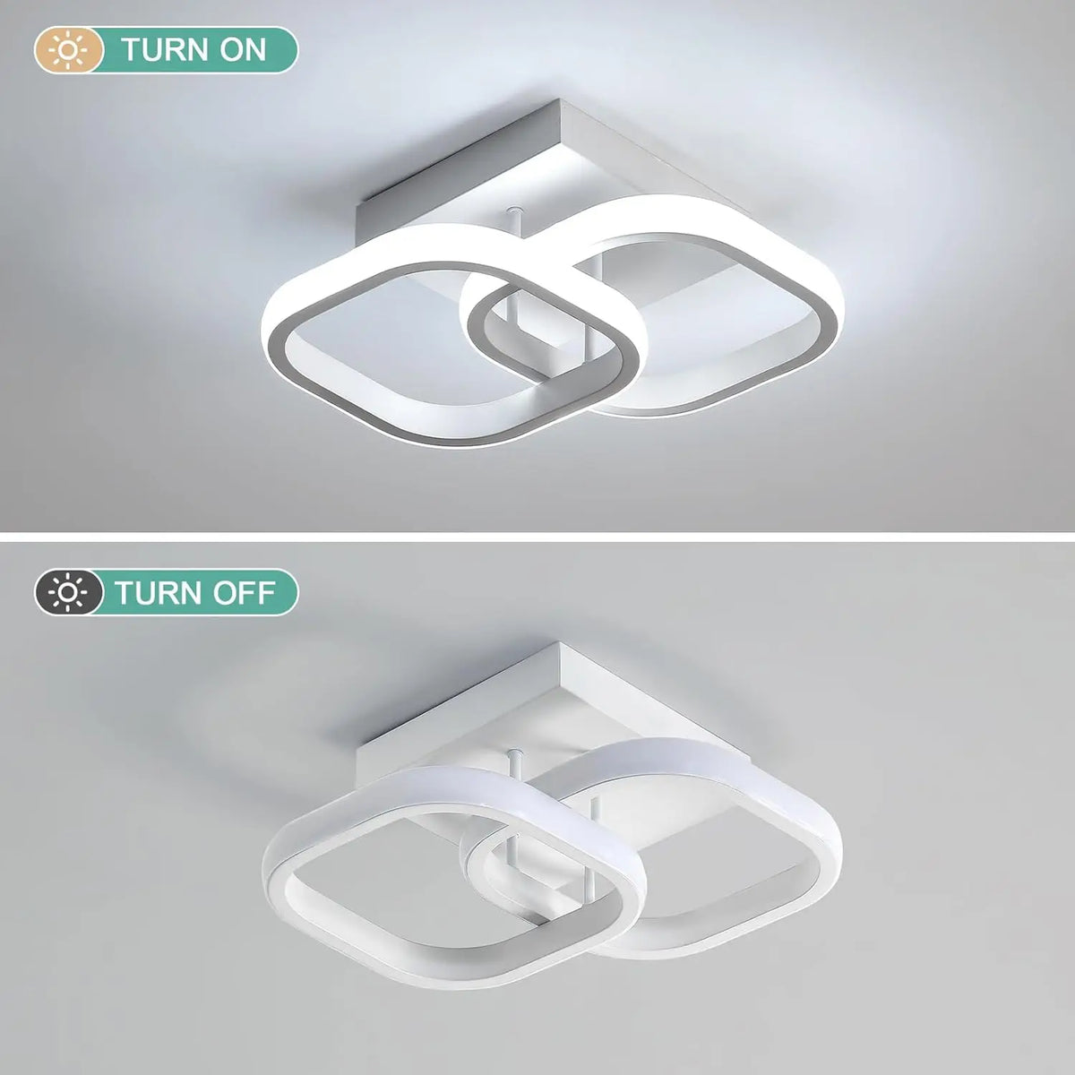 plafonniers led modernes blancs géométrique opaques murale éclairage quotidien cuisine chambre salon