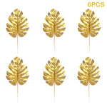 feuilles artificielles tropicales vert doré décoration moderne mariage anniversaire extérieur verte naturelle ludaua hawaïen