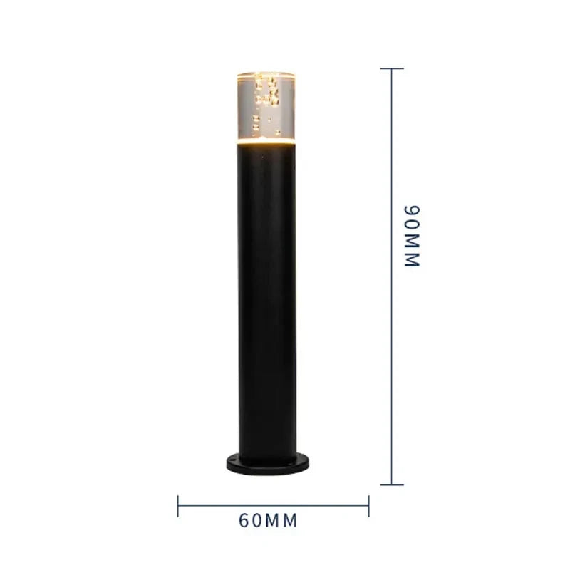 lampe led extérieure étanche noire moderne ip65 acier base circulaire flux lumineux 2492000