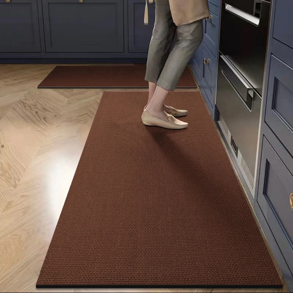 tapis sol antidérapant caoutchouc gris moderne cuisine salle bains intérieur absorption adhésif texture fine