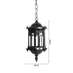 lanterne suspendue gothique verre transparent motifs floraux chambre salon étude