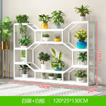 étagère modulaire métal bois industriel plantes d'intérieur pots fleurs blanc