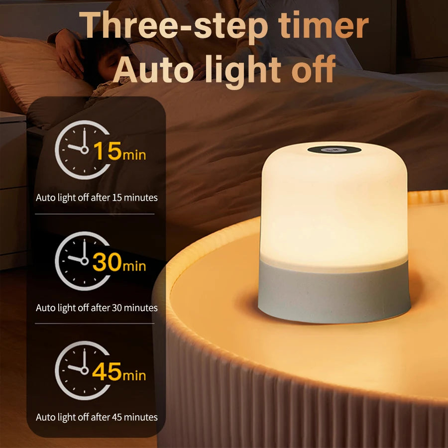 lampe chevet tactile rechargeable blanc moderne 16 couleurs changement télécommande(rgb) chambre coucher led