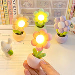 veilleuse led fleur rose verte violacée moderne chambre enfant basse consommation abs