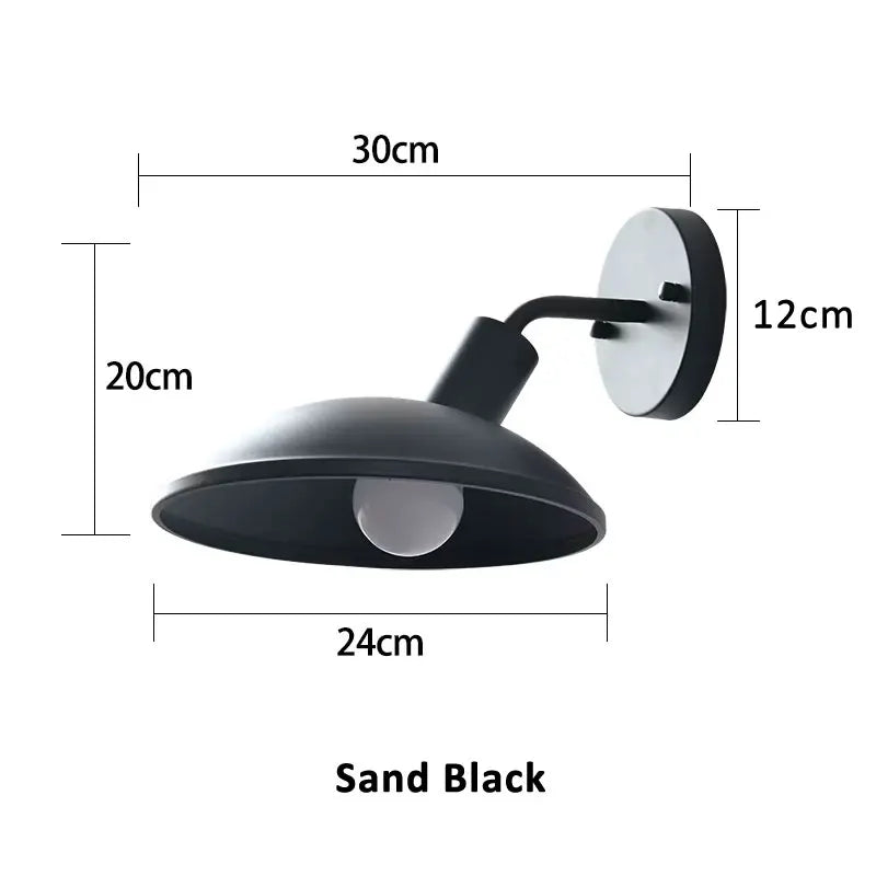 lampe murale moderne fer noir éclairage cuisine chambre entrée salle manger led 249lm 2ans