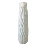 vase moderne blanc noir gris ondulations texturées fleurs dahlias décoration intérieure haute qualité