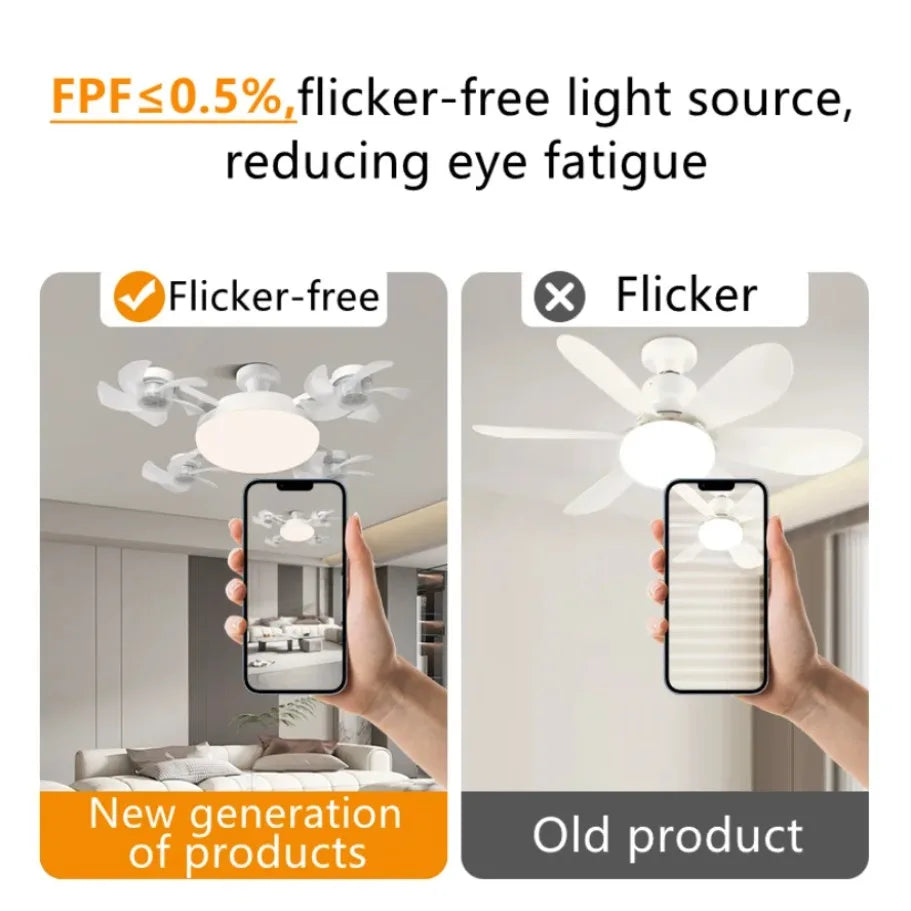 ventilateur plafonnier lampe led blanc moderne télécommande têtes ac 85 265v ul rohs cem