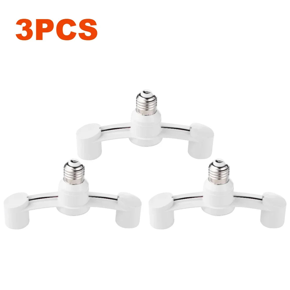 adaptateur lampe e27 blanc moderne base lumiere plastique fixations invisibles deux pieces
