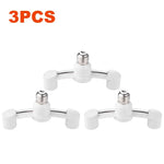 adaptateur lampe e27 blanc moderne base lumiere plastique fixations invisibles deux pieces
